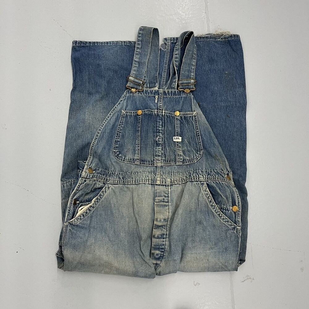 Vintage 50s Lee Union Made Jelt Sanforized Overalls 38x28
